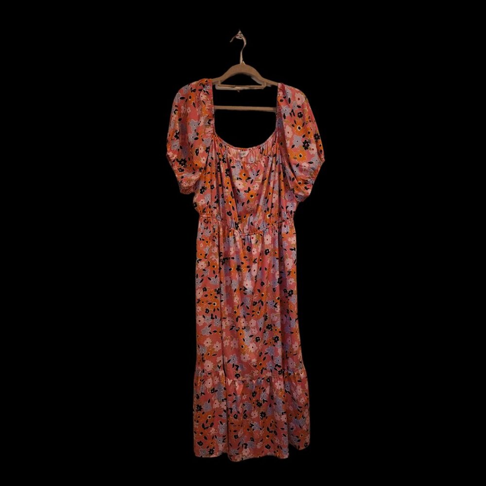 YOURS Pink Floral Dress - Size UK22 EUR50